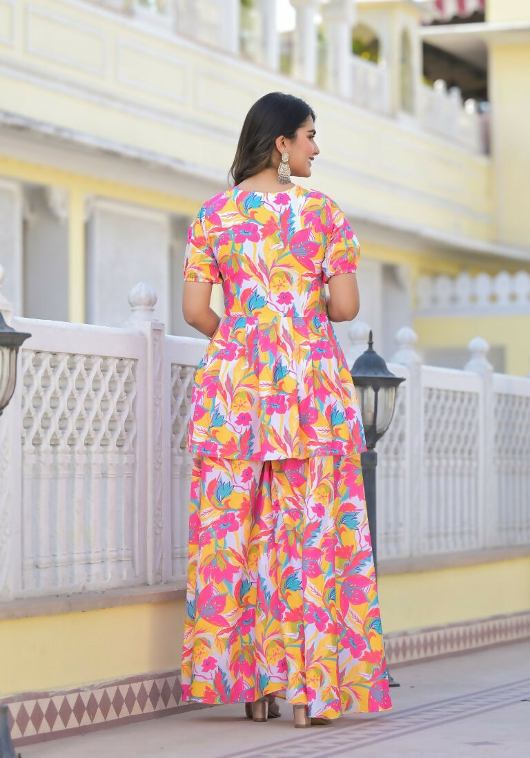 Designer Stylish Multi Ab Cotton Suit With Dupatta - Anbazaar