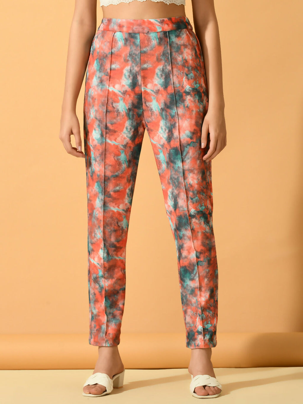 Myshka Women's Multi Slim Fit Party Trouser