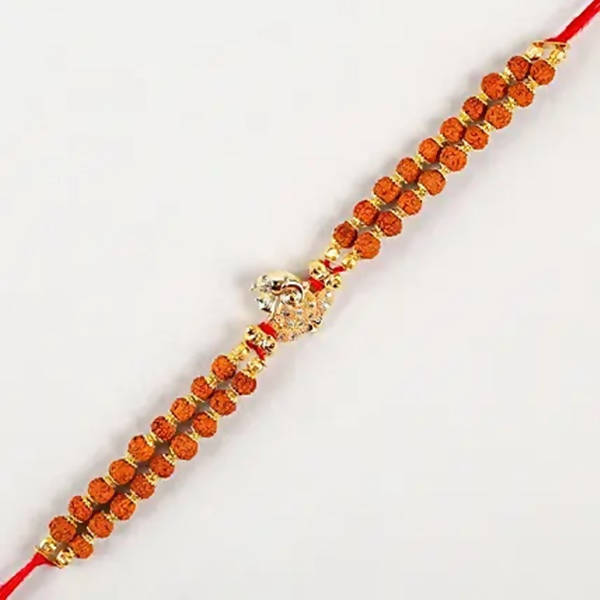 Ganesha Minimal Style Rakhi And Cadbury Silk Chocolates