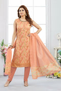 Joban Fashion Jacquard Peach Color Kurta Set