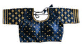 Vamika Navy Blue Banglori Silk Embroidery Blouse