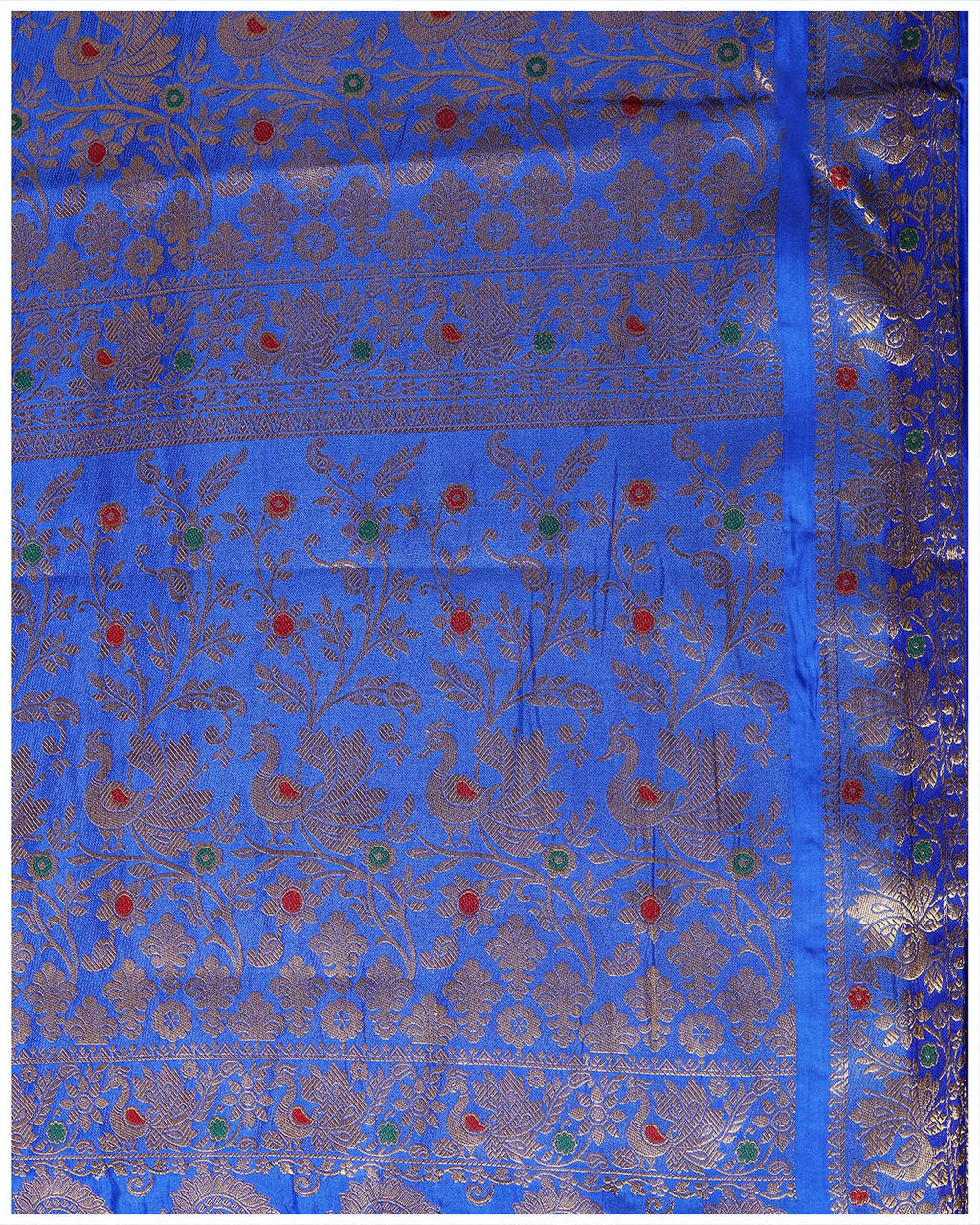 Mimosa Women's Blue Art Silk Kanjivaram Saree
