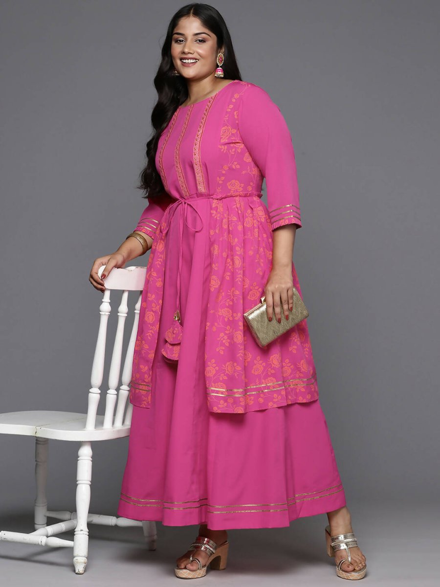 Ahalyaa Women's Traditional wear Ethnic Dress - PINK