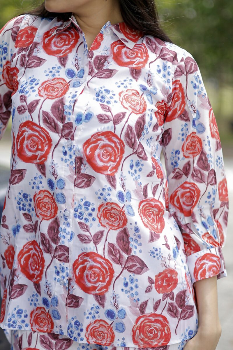 Aayaa Pure Muslin printed Multi Co-Ord Set - Multi Color