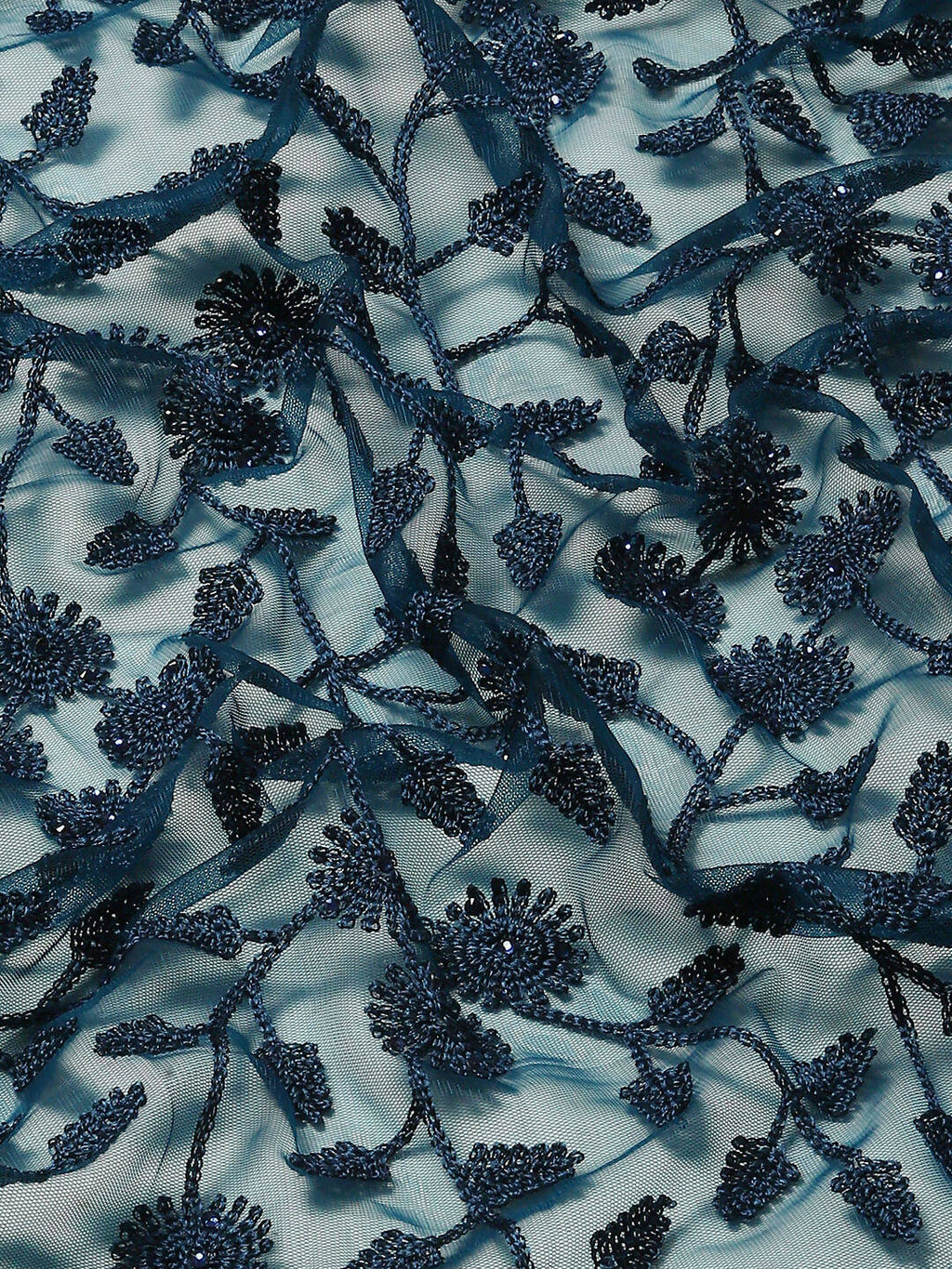 Blue Woven Design Net Saree with Blouse Piece - Kalamkari