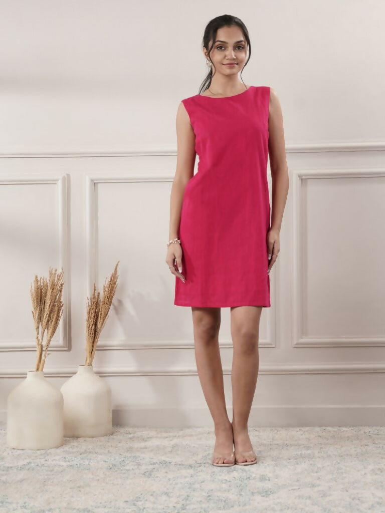 Joban Fashion Women's Fuchsia Short Dress