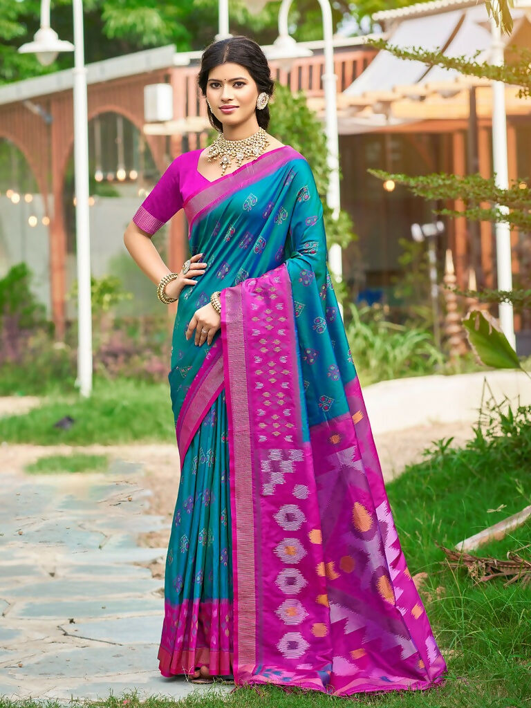 Shree Shyam Fashion Sea Green Soft Silk Saree