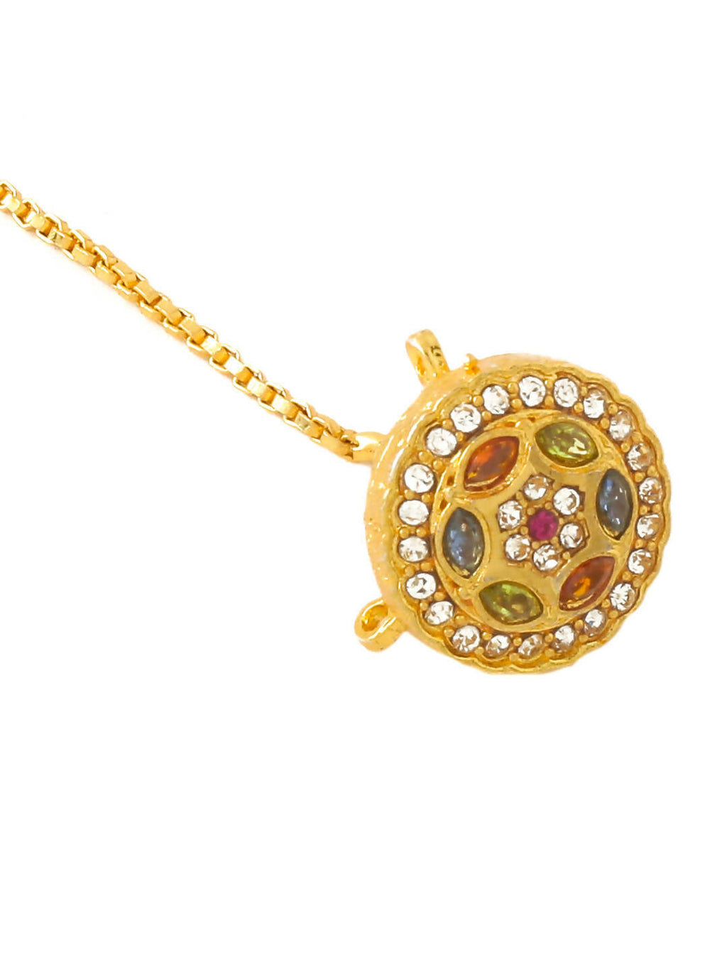 NVR Women's Trending Stylish Gold-Polished Maang Tikka