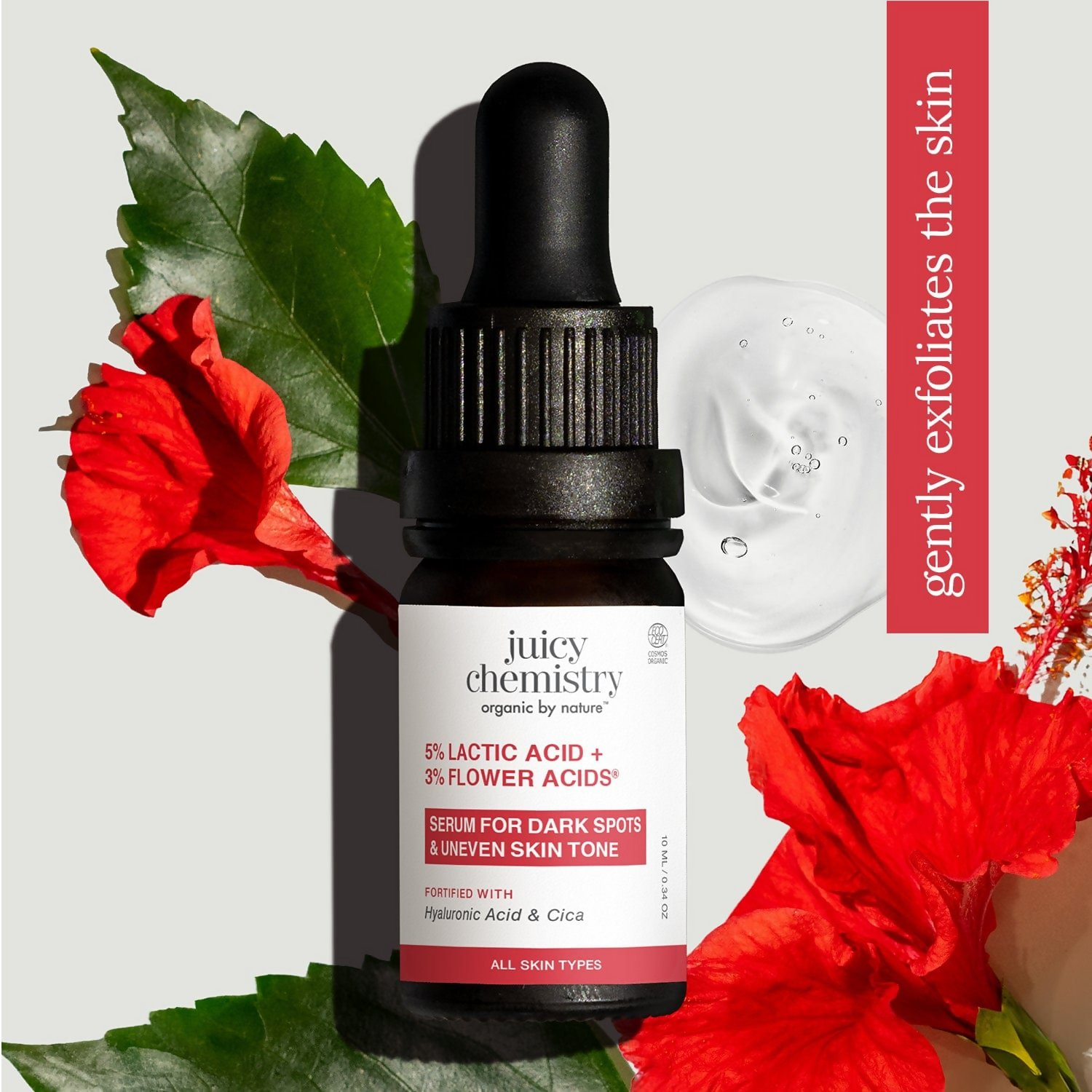 Juicy Chemistry 5% Lactic Acid + 3% Flower Acids Face Serum