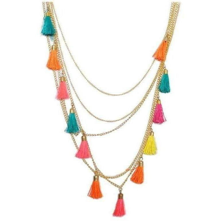 MS Fashion India Latest Traditional Multi Color Layered Necklace