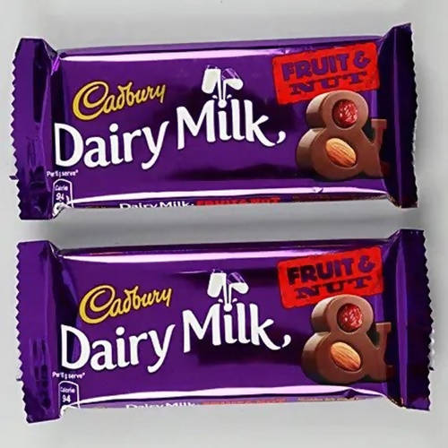 Kundan Ethnic Rakhi and Fruit N Nut Chocolates