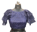 Vamika Blue Net Shifly Work Blouse