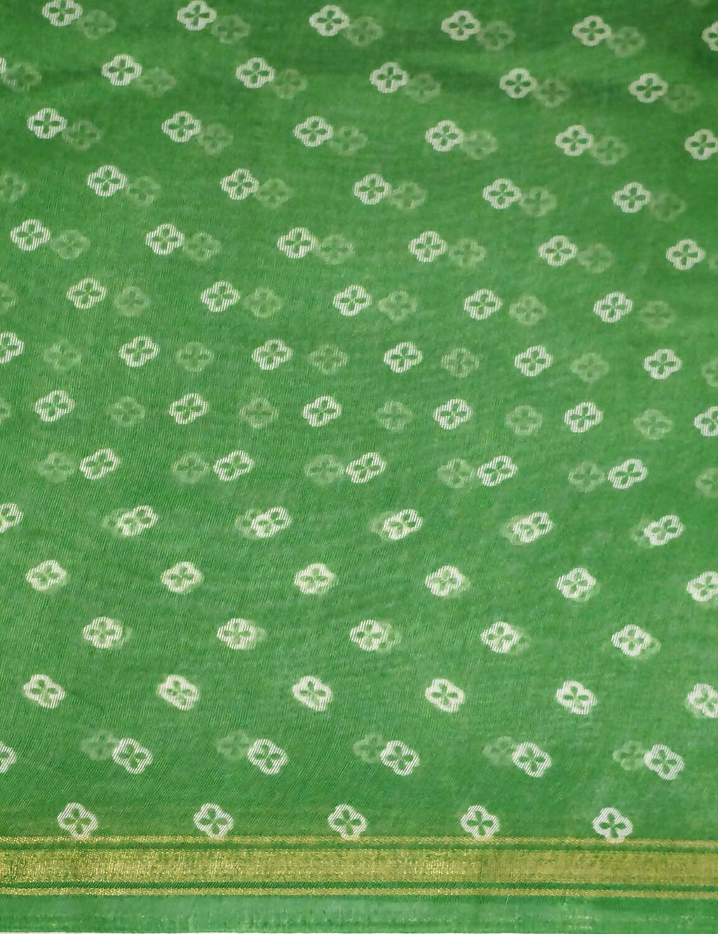 Shades Of Parrot Green Floral Design Semi Chanderi Saree By Gayathri Reddy Designer Studio