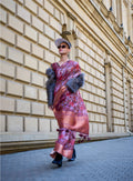 Magenta Satin Organza Floral Woven Design Saree With Unstitched Blouse Piece - Klay's