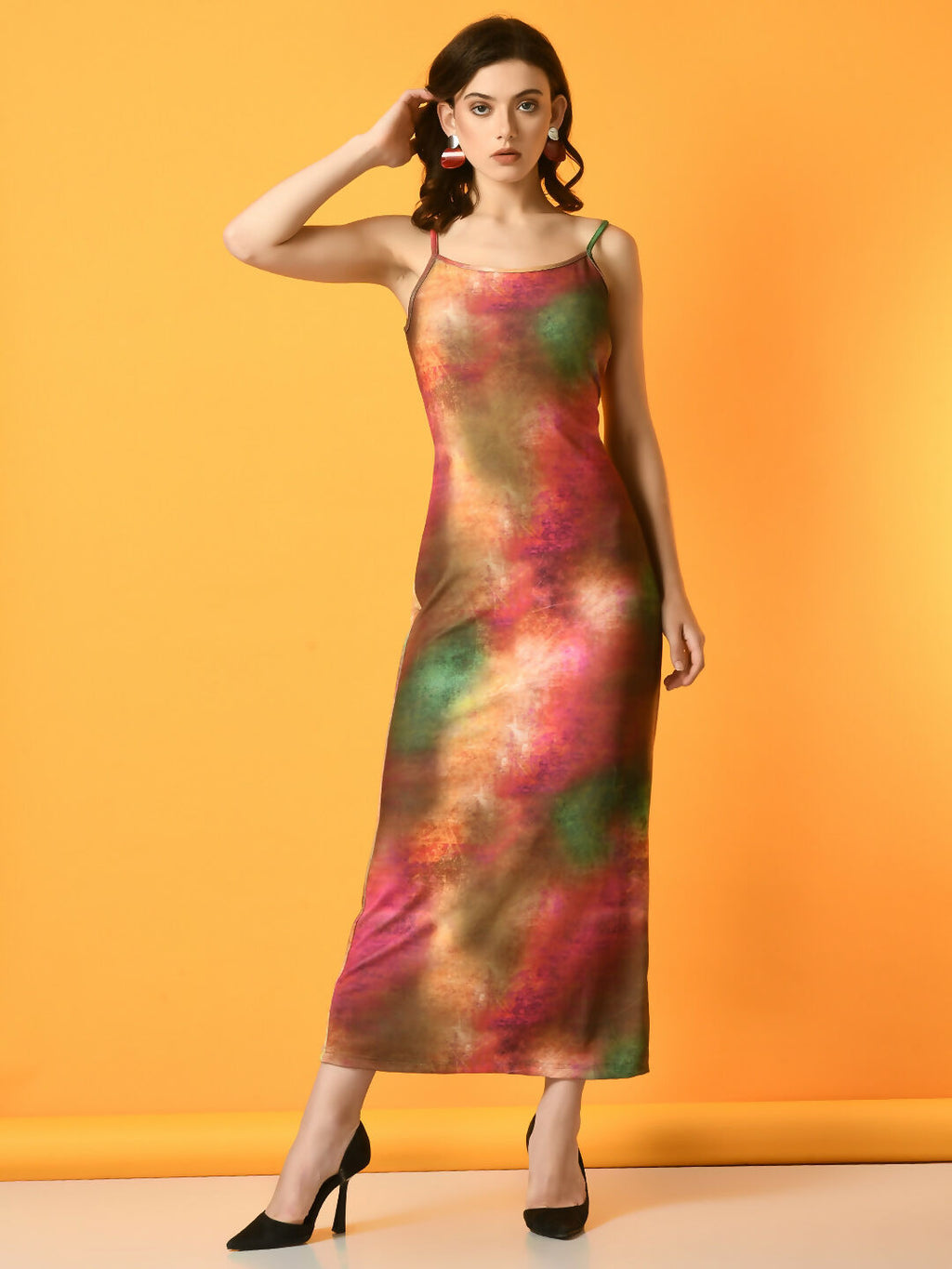 Myshka Women's Multi Printed Party Dress