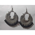 MS Fashion India Half Moon Shape Party wear Silver Color Earrings