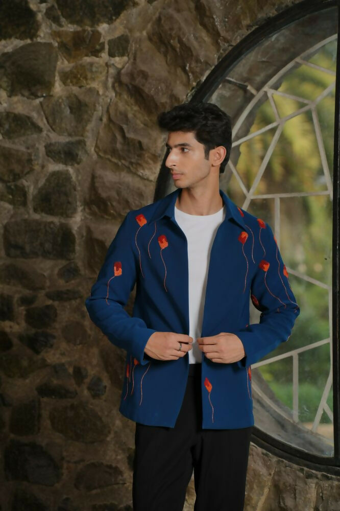 Torque Teal Blue Shacket by Hilo Design