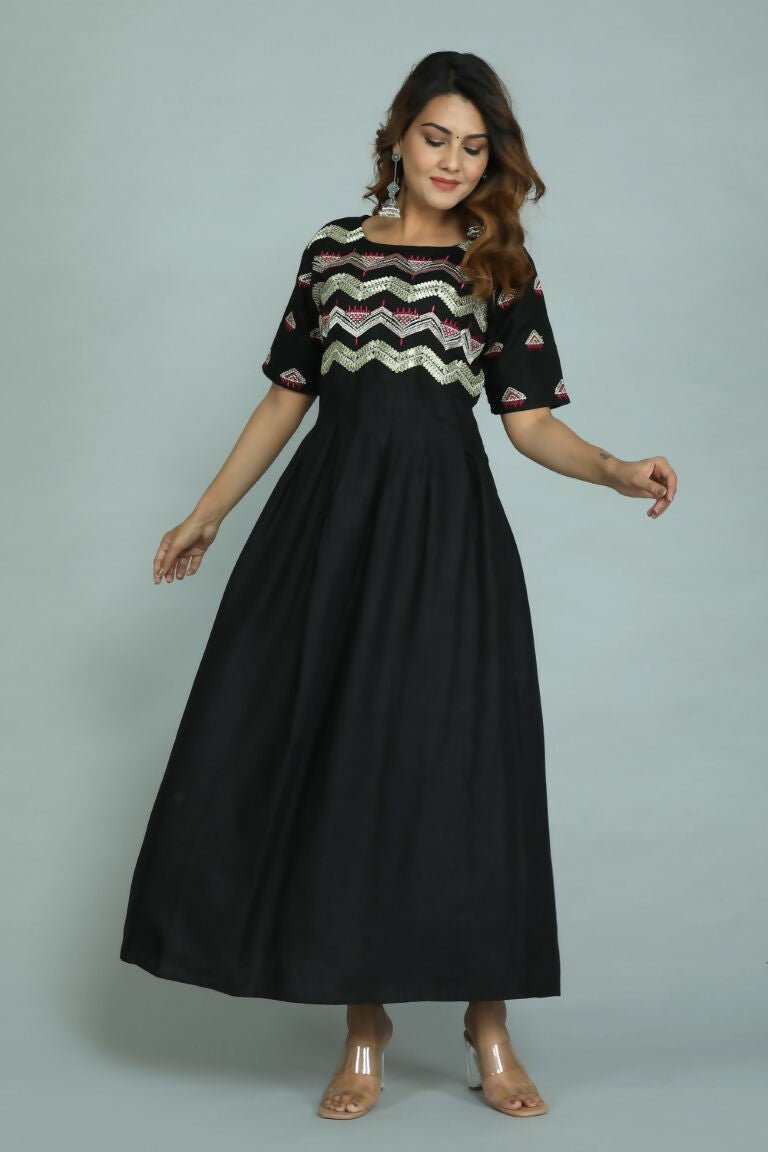 Alvano Printed Stylish Anarkali Kurti for Women and Girls Rayon Embroidery