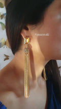 Bling Accessories Swarovski Golden Shadow Earrings