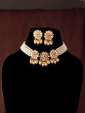Mominos Fashion Johar Kamal Women's Golden Beads Pearls Gold-Polished Jewellery Set