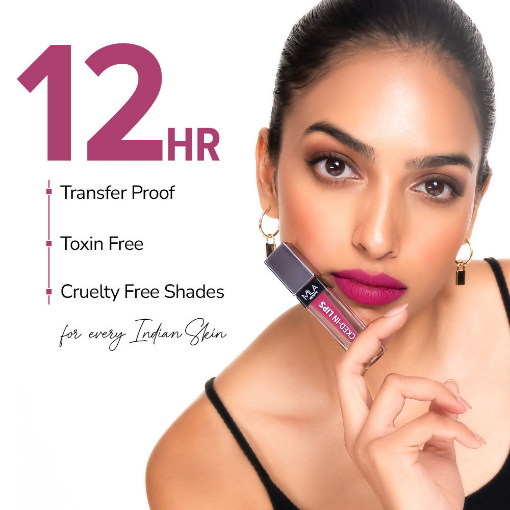 Mila Beaute 12 Hr Non-Transfer Locked-In Liquid Lipstick - Blackcurrant Cake