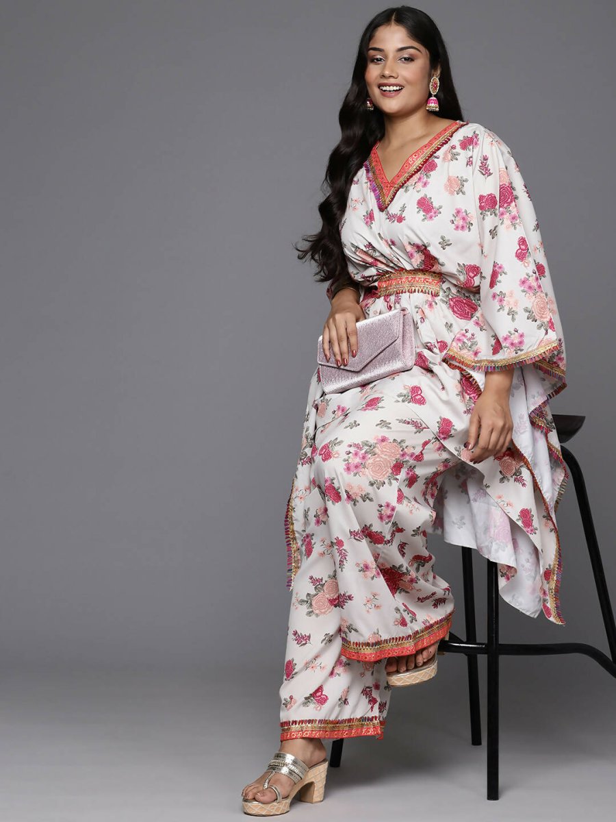 Ahalyaa Women's Traditional Wear Co-ords - Beige