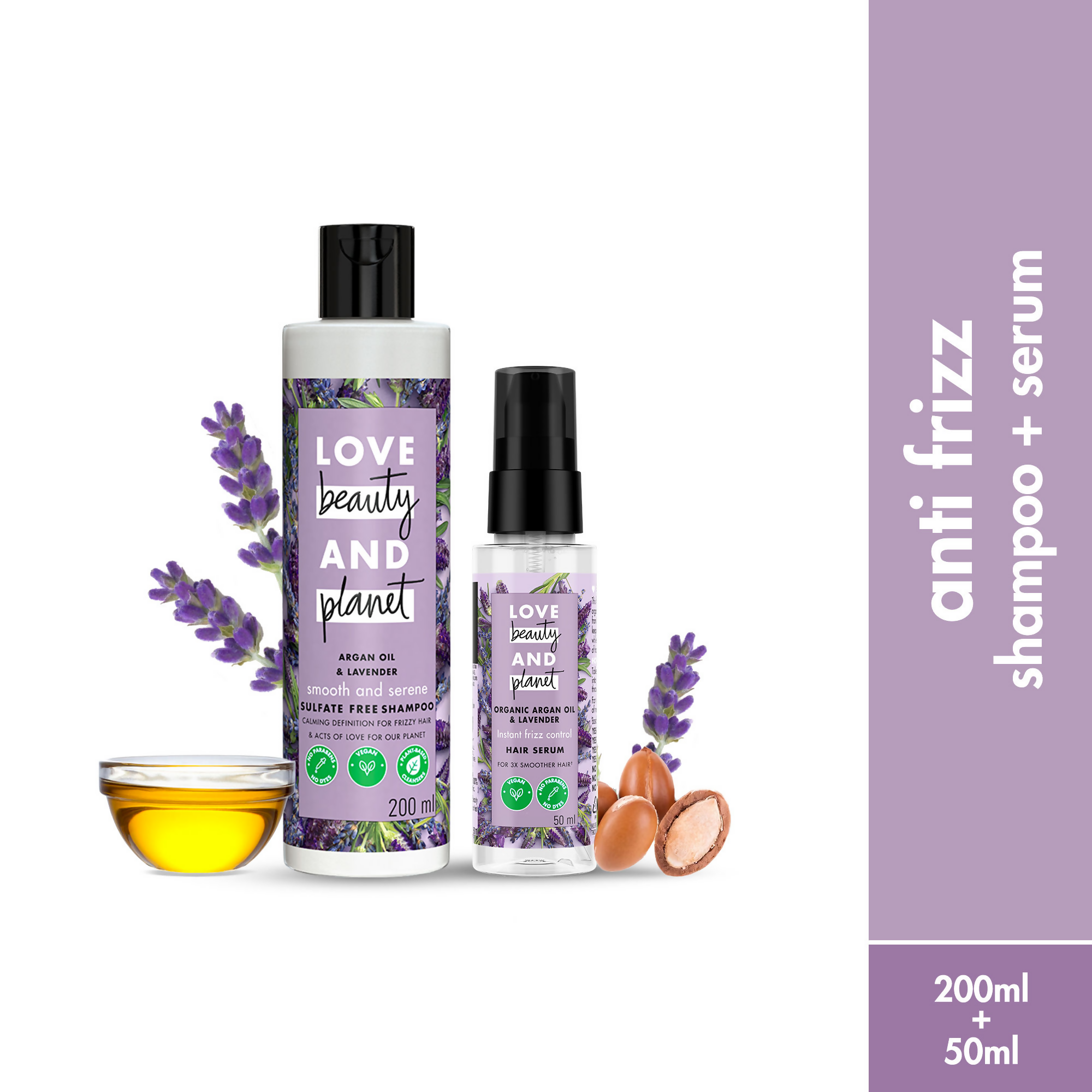 Love Beauty And Planet Argan Shampoo + Serum Combo