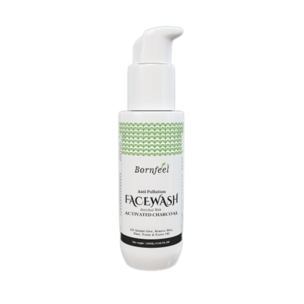 Bornfeel Anti Pollution Face Wash Enriched With Activated Charcoal