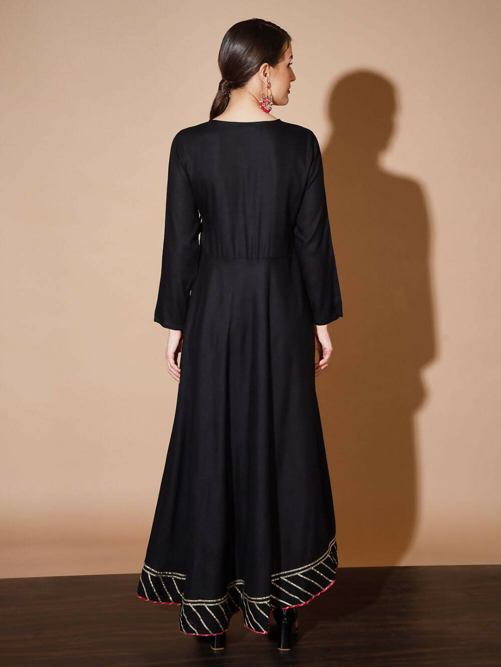 Myshka Women Black Solid Kurtas