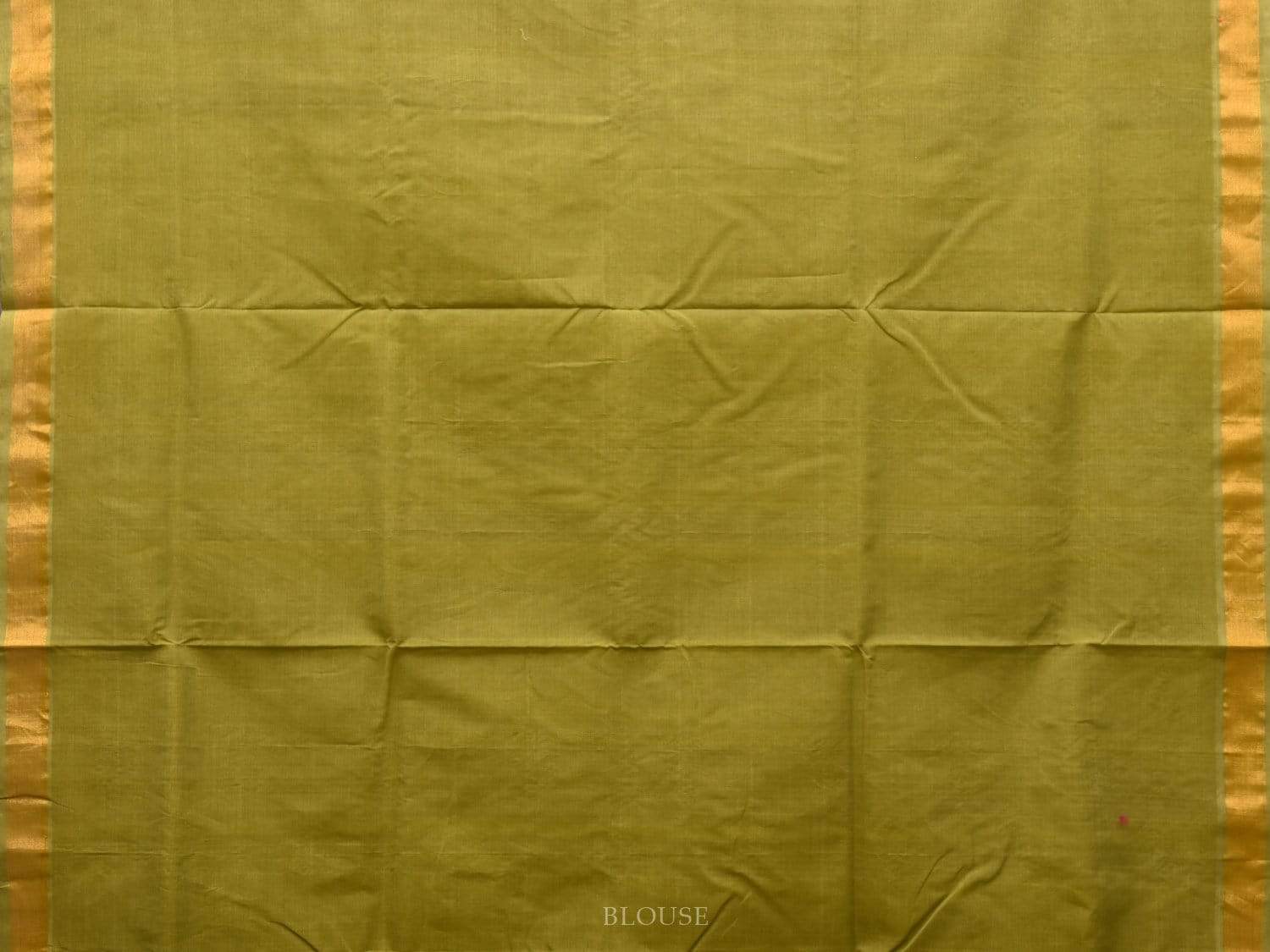 Olive Uppada Cotton Handloom Saree with Assorted Buta Pallu Design - Global Threads