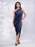 BohoJazz One Shoulder Drape Cowl Gown