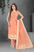 Joban Fashion Jacquard Orange Color Kurta Set