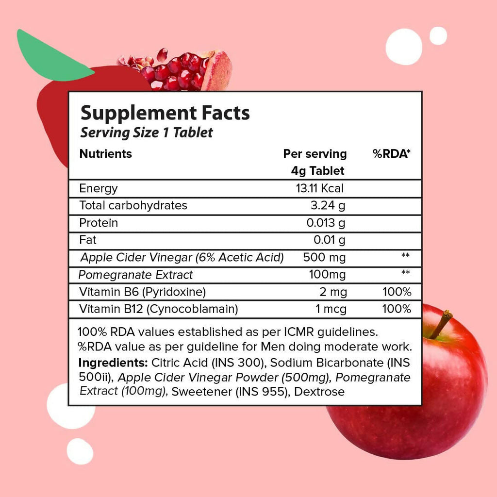 PLIX The Plant Fix Apple Cider Vinegar Effervescent Tablet with Mother - Multi Flavor