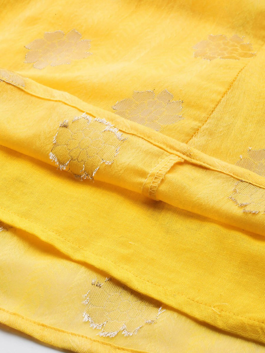 Ahalyaa Women's Traditional wear Dress - Yellow