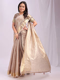 Shree Shyam Fashion Organza Peach Saree