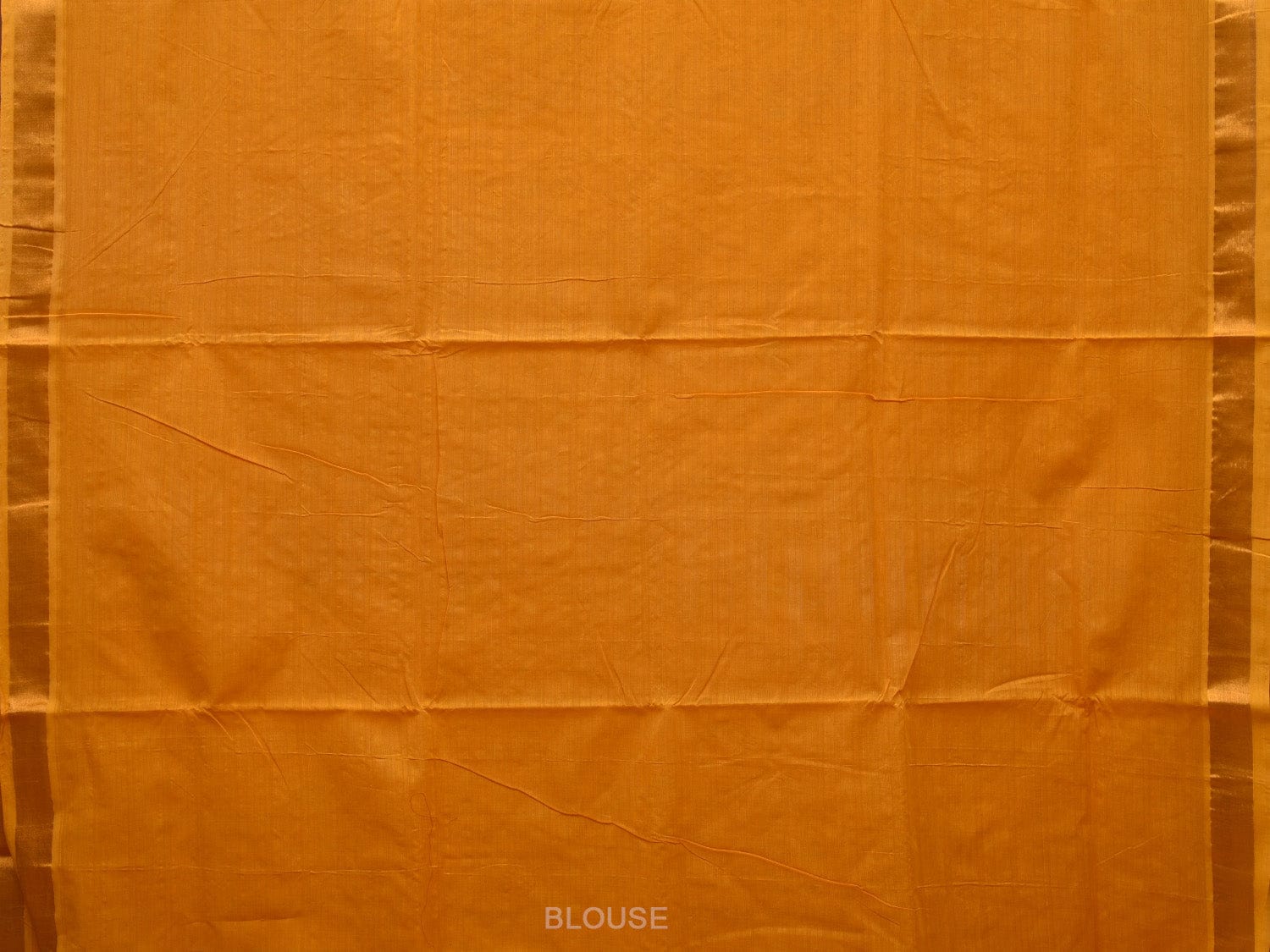Orange Uppada Cotton Handloom Saree with Grill Pallu Design - Global Threads