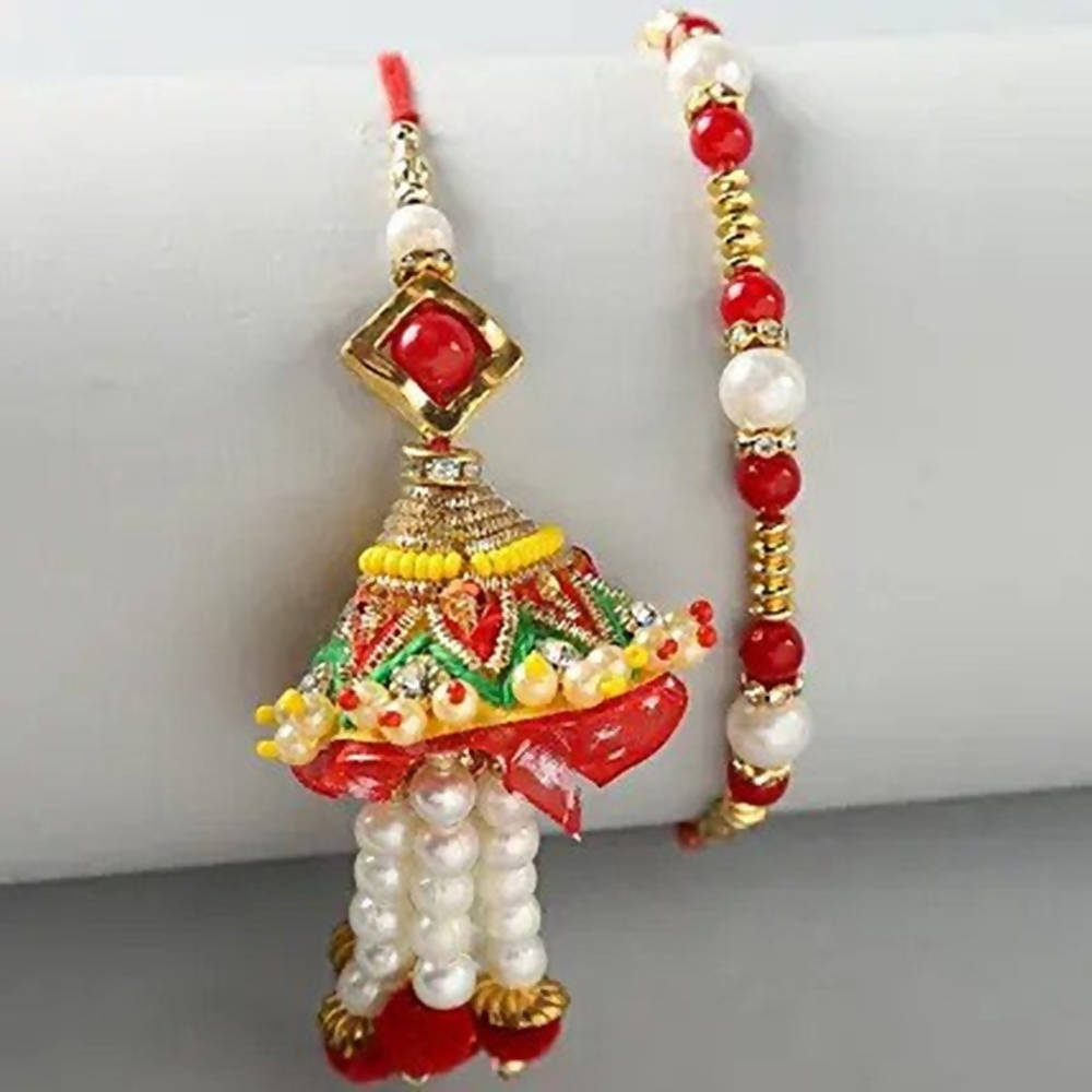 Pearl Lumba Rakhi Set and Dairy Milk Silk