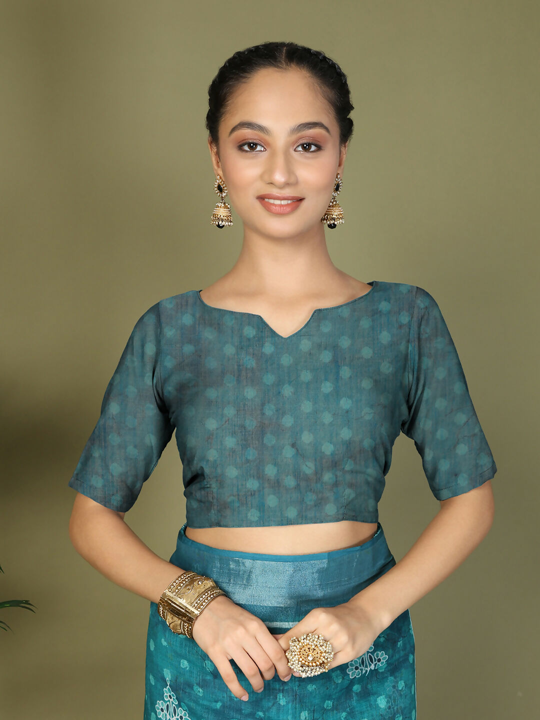Shree Shyam Fashion Cotton Sky Blue Saree