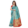 Vamika Banarasi Jaquard Rama Green Weaving Saree (BANARASI 06)