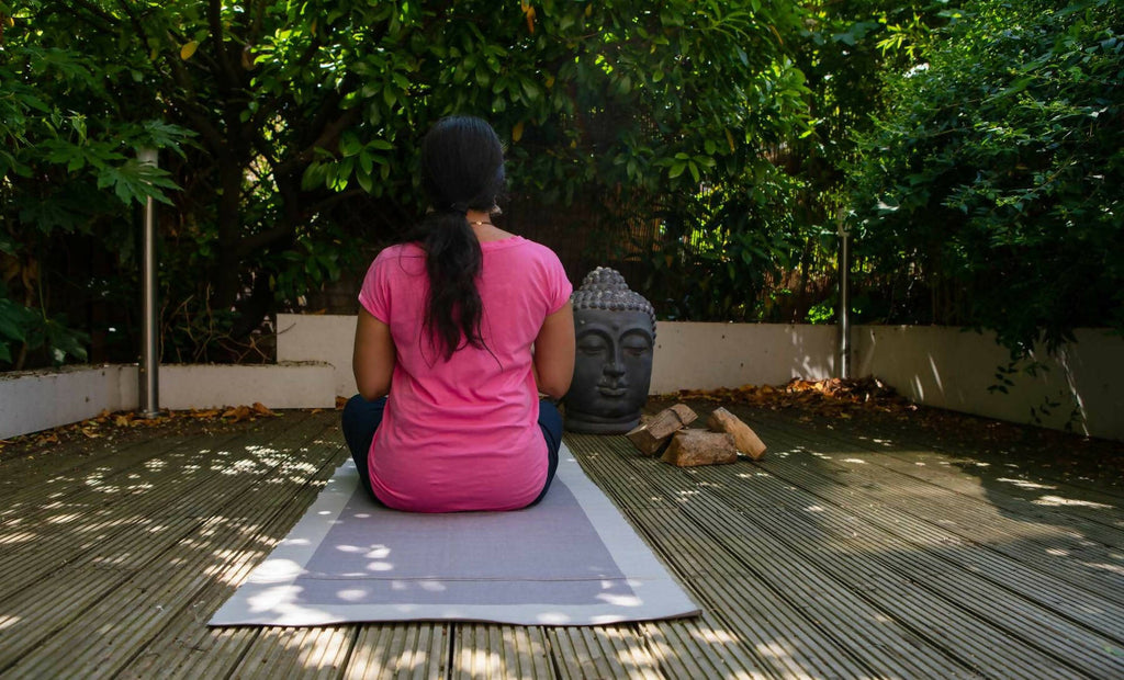 Karpasa London Handmade Yoga Mat Grey Organic Cotton
