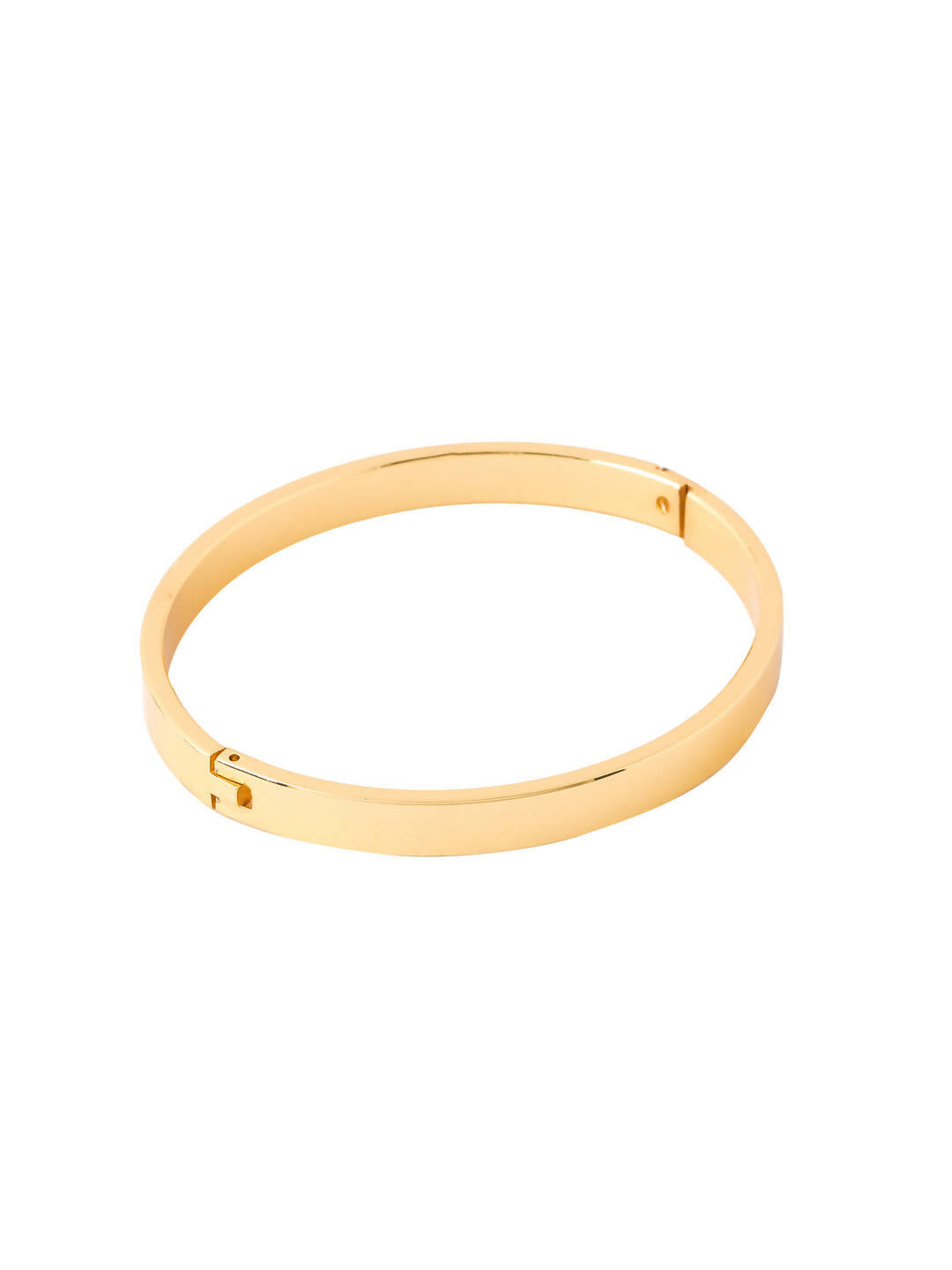 NVR Men's Gold Metal Interlock Kada Bracelet
