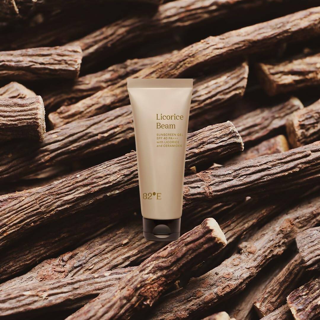 82°E By Deepika Padukone Licorice Beam SPF 40 PA+++ Sunscreen Gel With Licorice and Ceramides, UVA/UBA
