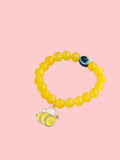 NVR Men & Women Yellow Artificial Beads Stylish Bracelet