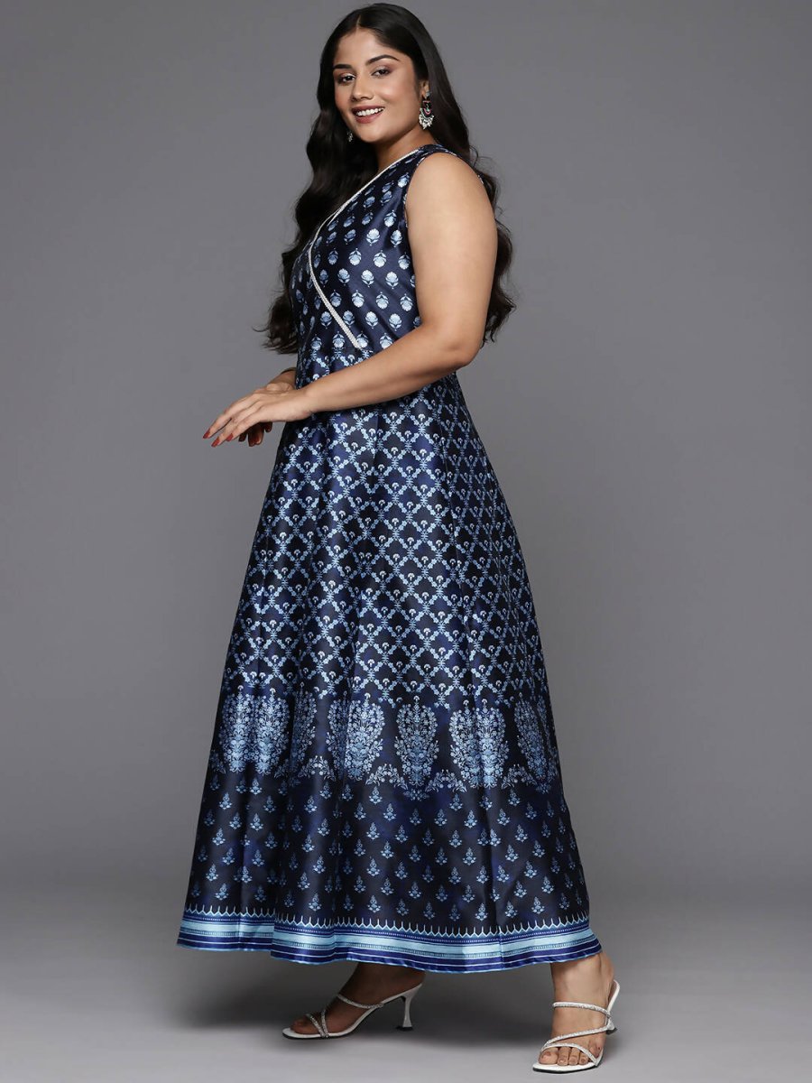 Ahalyaa Women's Traditional wear Ethnic Dress - Blue