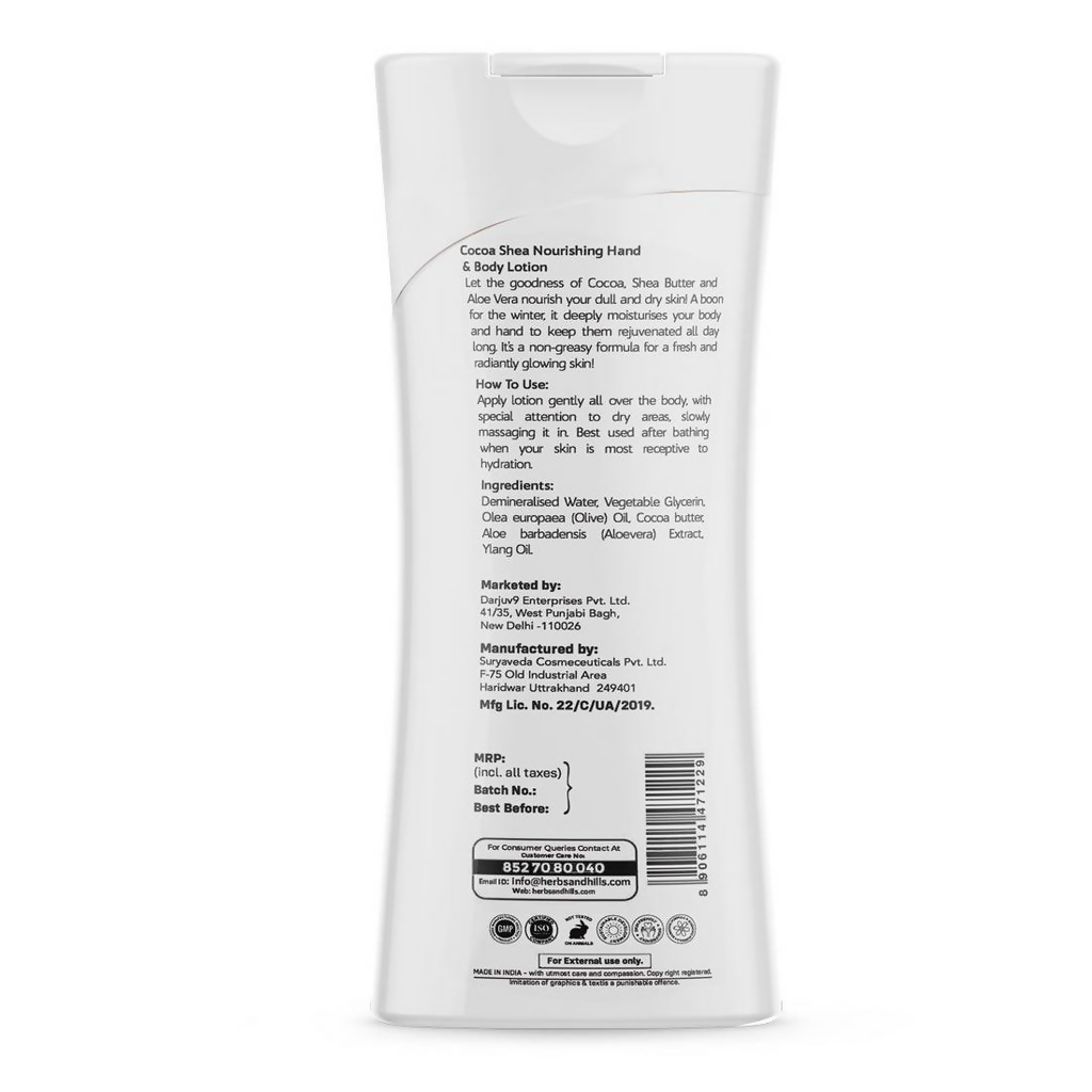 Herbs & Hills Hand & Body Lotion (Cocoa & Shea)