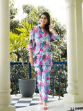 Casual Fashionable Multi Muslin Cotton co-ord set - Manya