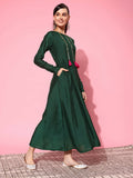 Ahalyaa Women's Traditional wear Ethnic Dress - Green