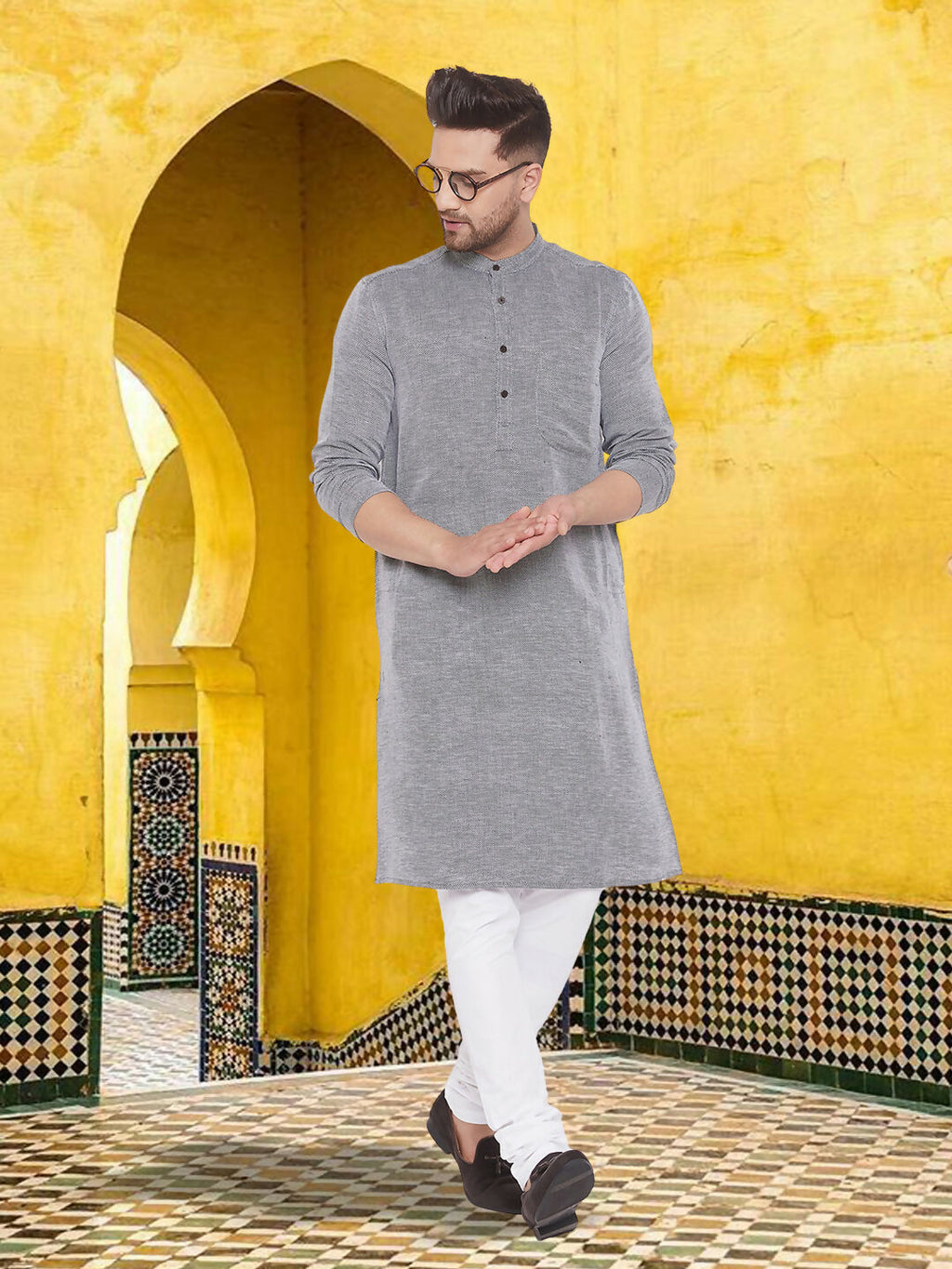 Even Apparels Men's Pure Cotton Striped Kurta