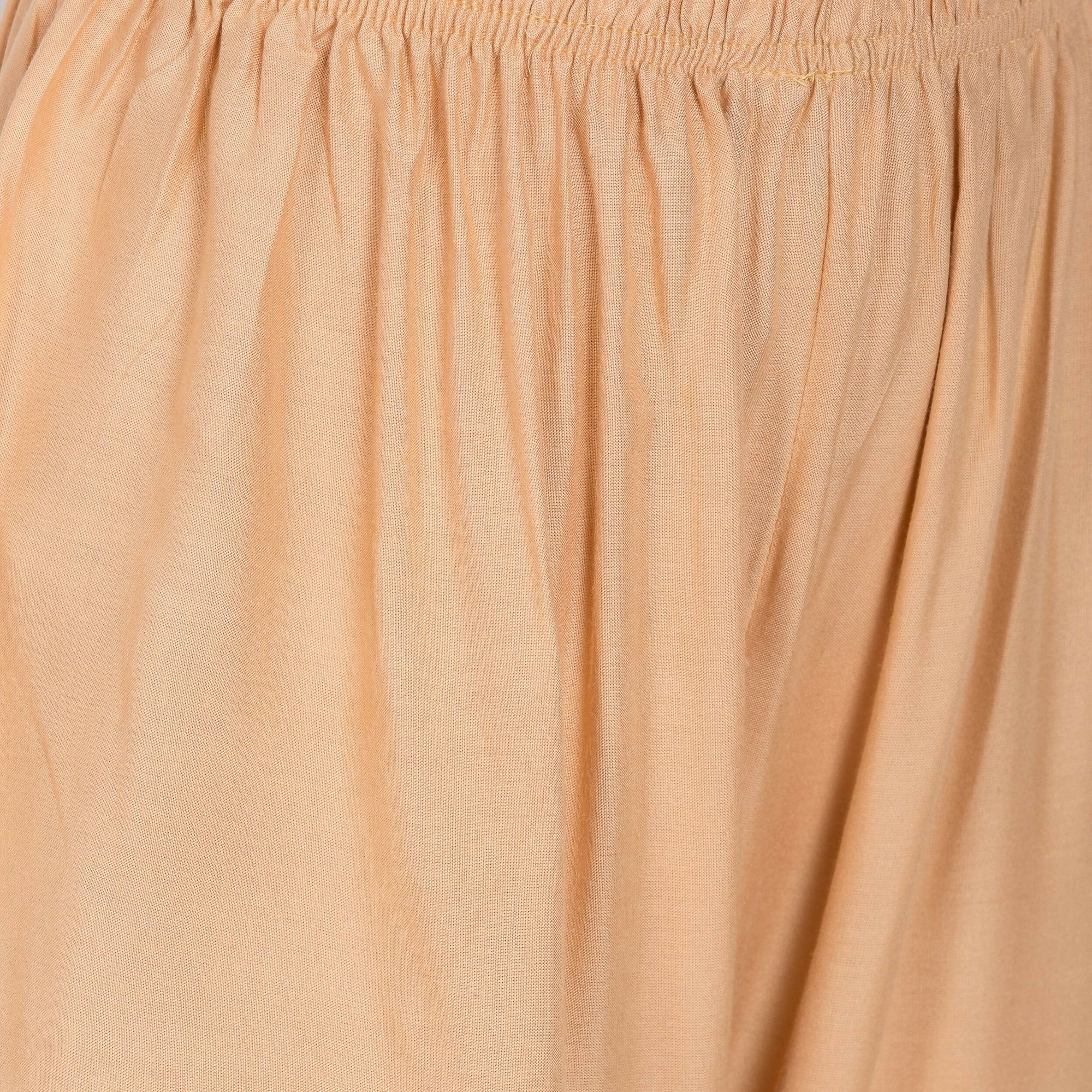 PAVONINE Beige Color Golden Printed Rayon Fabric Sharara For Women & Girls