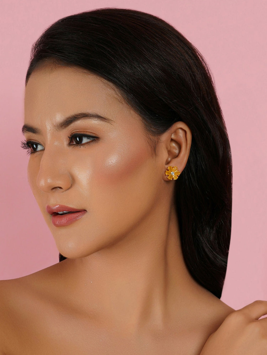 stone stud (yellow) - Ruby Raang